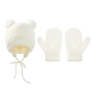 Bonnet tricoté pour enfants, 3 pièces/lot, chaud, doux, couleur unie, Protection des oreilles, pour bébés - Product Image 6