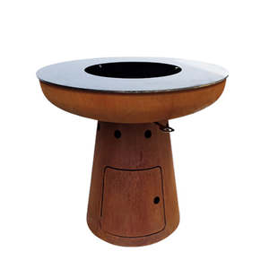 Parrilla Moderna de Acero Corten Resistente a la Oxidación, de Alta Calidad y Duradera, para Barbacoas en el Patio Trasero, Combustible de Leña, Certificación CE, Altura Ajustable - Product Image 4