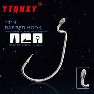 XY-511 ตะขอเกี่ยวแบบข้อเหวี่ยงเหล็กคาร์บอนสูง ตะขอเกี่ยวตกปลาทะเลแบบมีเงี่ยง ตะขอเดี่ยว 10 แพ็ค - Product Image 3