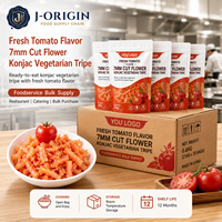 Halal Rasa Tomat Segar Konjac Vegetarian Tripe Strip 216g Siap Saji Camilan Nabati Bahan Baku Hot Pot Pasokan Makanan