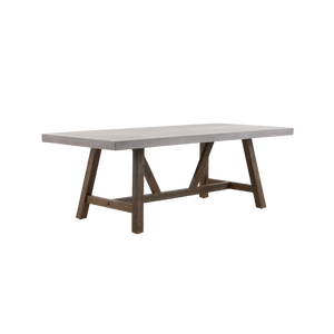 Industrial Style Concrete Dining <b>Table</b> With <b>Solid</b> <b>Wood</b> Legs Waterproof Precast Cement Furniture Bulk Sourcing Vietnam - Product Image 6