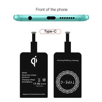 Chargeur sans fil portable de type C de haute qualité, adaptateur de carte réceptrice, chargeur rapide pour smartphone, compatible avec iPhone et Samsung