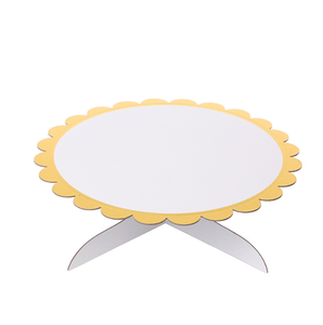 Dudukan kue sekali pakai berdiri kertas karton Bronzing lapisan tunggal untuk dekorasi pesta ulang tahun pabrik peralatan kue - Product Image 6