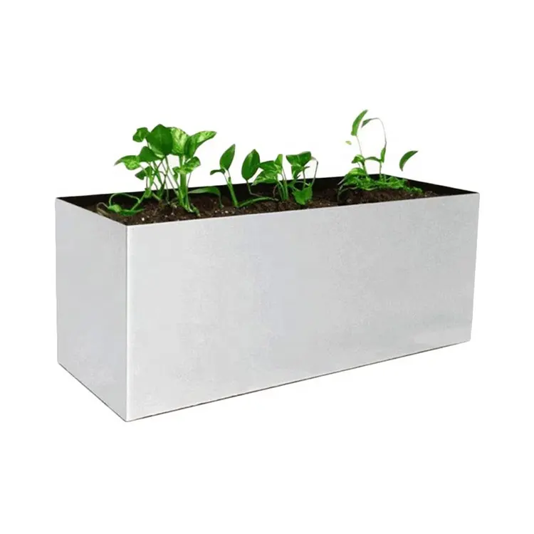 Planejadores personalizados galvanizados, folha de jardim galvanizado pote de planta suporte jardinagem acessório flor lata balde