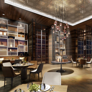 Custom Modern Wood Panel Luxury 5 Star <b>Hotel</b> <b>Bedroom</b> Furniture <b>Sets</b> with Bespoke Turnkey Service For Resort And Villa - Product Image 4