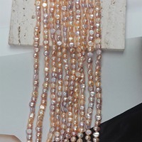 Perles d'eau douce naturelles baroques de qualité AA/AAAA/AAA de 4-5 mm, couleur rose, couleur bonbon, accessoires pour femmes, bijoux DIY Odin