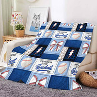 Nueva Manta de Felpa con Estampado Deportivo para Mamá de Softbol o Béisbol, Personalizada, Suave y Cálida, para Cama, Sofá o Siesta