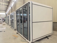 Cabine Apple: Novo Design Moderno, Vila Impermeável, Escritório Móvel Pré-fabricado, Painel Sanduíche, Estrutura de Aço Galvanizado, Instalação Rápida, 5 Anos de Garantia