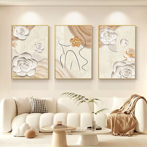 Pintura en lienzo de Arte Abstracto nórdico, arte mural, decoración del hogar, murales de paisaje de lujo, arte mural, sala de estar - Product Image 3