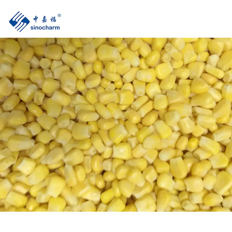 Sinocharm Variety 903 Jinfei Huazhen IQF Sweet Corn Kernels Wholesale Frozen Fresh Sweet Corn with BRC-A approved