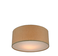 Suspension Moderne 4xE27 Grand Tambour Gris Abat-Jour Lustre Blanc Chaud Source Cob 4000K Tissu Moderne Abat-Jour Plafond Suspendu
