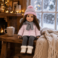 Vêtements d'hiver pour poupée de 18 pouces, ensemble de 5 pièces, compatible avec les poupées American Girl, fabricant de poupées sur mesure OEM et ODM