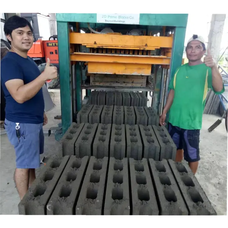 Automatic cement paver ground tile block brick making machine plant brick making machinery in algeria block making machine used