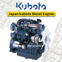 LUY050-7 Mesin Kompresor Udara Portabel Diesel Sekrup XAS88 Asli Atlas Copco Kubota Engine