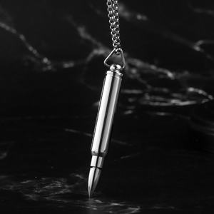 Collares con Colgante de Bala de Hip Hop Personalizados para Hombre, Regalo para Parejas, Dijes de Diamantes CZ, Colgantes para Cenizas - Product Image 3