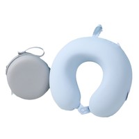 Oreiller de voyage en forme de U personnalisable avec logo, en soie glacée et mousse à mémoire de forme, portable, confortable, à récupération lente, pour l'été et les voyages en avion