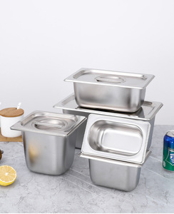 Bac rectangulaire avec couvercle, ensemble d'ustensiles <span class=keywords><strong>de</strong></span> service professionnel pour hôtels, buffets, cantines, salons <span class=keywords><strong>de</strong></span> thé et cuisines - Product Image 4