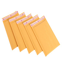 Enveloppes à bulles imprimées de taille personnalisée A2 A3 A4 Emballage d'expédition à bulles d'air Enveloppe en papier kraft brun