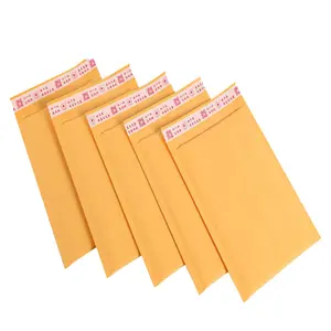 Заказной размер Печатные пузырчатые конверты A2 A3 A4 воздушно-пузырчатая упаковка коричневый крафт-бумажный конверт
