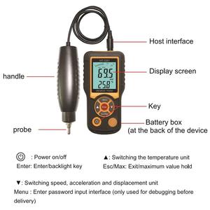 เครื่องวัดการสั่นสะเทือนแบบพกพา HT-1201 พร้อมจอ LCD  ช่วงการวัด 0.1-199.9 ม/วินาที แบบดิจิตอลชนิดแยกส่วน - Product Image 5