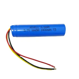 Цилиндрическая литий-ионная перезаряжаемая батарея 16650 3,7 в 1800 мАч 16650 литий-ионная батарея