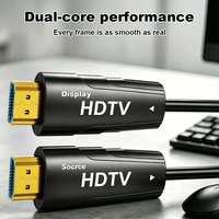 Kabel AOC HDMI 2.0 4K 60Hz 18Gbps Lossless Active Optical Fiber HDMI Ultra Slim HDR Zero Latency untuk Home Theater 10m-100m