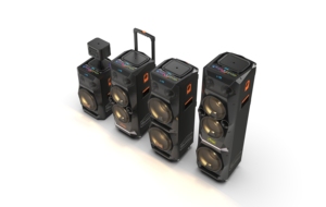 6/8 inch reverb và máy chiếu bên có thể sạc lại Loa xe đẩy với karaoke không dây mic LED chiếu sáng - Product Image 5