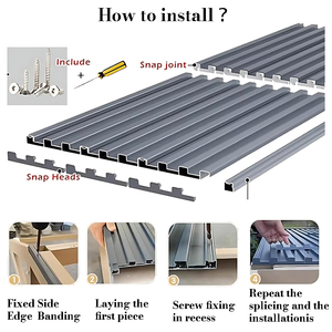 Fácil instalación con aislamiento térmico y acústico <span class=keywords><strong>para</strong></span> fachadas <span class=keywords><strong>de</strong></span> edificios Diseño moderno Materiales <span class=keywords><strong>de</strong></span> construcción Paneles <span class=keywords><strong>de</strong></span> techo <span class=keywords><strong>de</strong></span> aluminio - Product Image 6