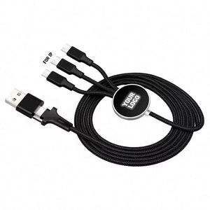 Nouveau design, prix d'usine, câble USB tressé pour téléphone portable, câble de charge multiple 3 en 2 - Product Image 1
