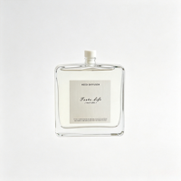 Bouteille diffuseur de parfum YORK en verre 100 ml avec fond épais, impression couleur personnalisée, pulvérisateur à pompe, bouchon et bâtonnets en fibre