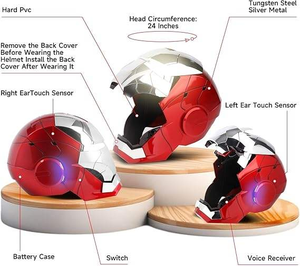 Casco <span class=keywords><strong>de</strong></span> Iron Man Más Vendido, con Comando <span class=keywords><strong>de</strong></span> Voz, Máscara <span class=keywords><strong>de</strong></span> Iron Man para Cosplay, Fiestas y Eventos, para Niños y Adultos - Product Image 3