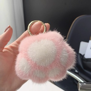 Kawaii Cartoon Bunny Rabbit Plush Keychain Cat Paws Pendant Toys Car Handbag Backpack Purse <b>Charm</b> <b>Keyring</b> Pompom Doll Gift - Product Image 1