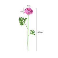 Ornamen dinding bunga buatan, hiasan rumah mewah bunga Peony kain sutra beludru untuk ruang Model