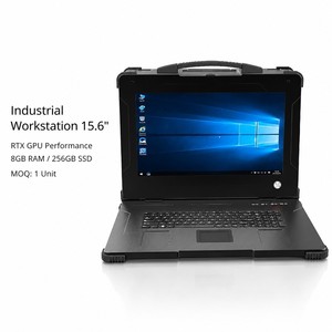 เวิร์กสเตชันอุตสาหกรรมพกพา Intel รุ่นที่ 14 Core i9 i7 ขนาด 15.6 นิ้ว 8GB 256GB RTX GPU 2*RJ45 RS232 LPT CNC ตัวเครื่องโลหะผสม แข็งแรงทนทาน ใหม่ - Product Image 1