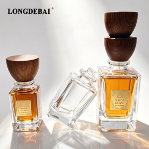 En Stock, Botella de Perfume Cuadrada Vacía Personalizada con Certificación CE 2026, 30ml 50ml 100ml, Botella de Perfume de Vidrio Transparente con Tapas - Product Image 2