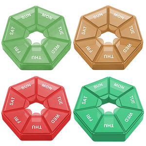 <span class=keywords><strong>Pilulier</strong></span> hebdomadaire personnalisé avec logo, 7 compartiments, boîte à médicaments en PP, organisateur en plastique personnalisé <span class=keywords><strong>pas</strong></span> <span class=keywords><strong>cher</strong></span> - Product Image 2