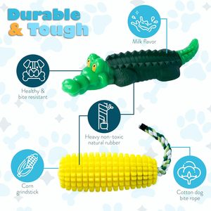 Wholesale Custom Eco Friendly Classic Latex Cotton Rubber Plush Multi-functional Cute Fashion Squeak Rope Interactive Dog Chew - Product Image 5