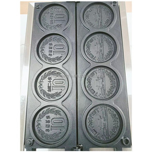 เครื่องทำวาฟเฟิลเหรียญทองคำญี่ปุ่นไฟฟ้า220V 4ชิ้นเค้กคุกกี้อาหารอัตโนมัติ10<span class=keywords><strong>เยน</strong></span>เชิงพาณิชย์ - Product Image 4