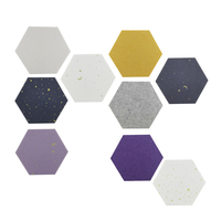 Panneaux muraux acoustiques autocollants en feutre RPET, fibres de polyester recyclées, dalles murales absorbantes du son
