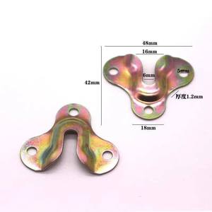 Three Hole Metal Slip <b>Hook</b> 48x42mm For Picture Frame Hanging Accessory Colored Arc Shape - Product Image 2