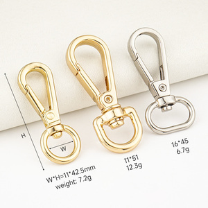 Bag Strap Hardware 3/8 Swivel Snap Hook <strong>Clasp</strong> 19mm Push Gate Lobster <strong>Clasps</strong> Gold Metal Swivel Hooks For <strong>Handbag</strong> Leather Craft