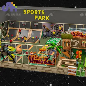 Domerry 280m * m 맞춤형 아이 스포츠 트램폴린 공원 모험 공원 장비 키즈 놀이 공간 실내 놀이 도구