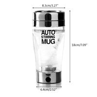 Sades — agitateur de protéines électrique 400ml, automatique, mélangeur de poudre, presse-agrumes, mélange de café Transparent, en acier inoxydable