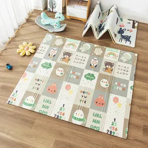 Doppelseitiges muster Babyschaum tier-Spielmatte ungiftig faltbar xpe Babyspielmatte Indoor Kleinkind Schaumspiele Matten für Kinder