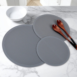 Multifunktionale Rutschfeste Silikon Runde Klassische Topfuntersetzer Abtropfmatte Wabenförmige Trockenmatte für die Küche - Product Image 3