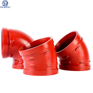 RAL3000 도장된 연성 주철 홈이 있는 리듀싱 커플링 파이프 피팅 엘보 티 화재 보호 소방 시스템용 - Product Image 3