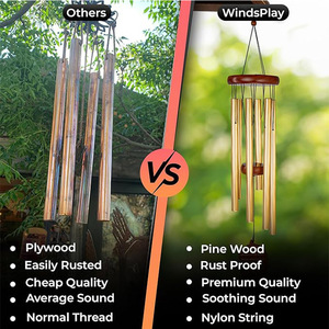 Campana de Viento de Metal Afinada, Instrumento de Sanación por Sonido, Tono Profundo para Meditación, Adorno Colgante para Exteriores, para Yoga, Spa y Terapia - Product Image 6