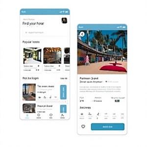 Aplicación móvil para reservar hoteles: Reserva hoteles, compara precios, vea habitaciones, realiza pagos seguros y gestione sus reservas en cualquier momento. - Product Image 1