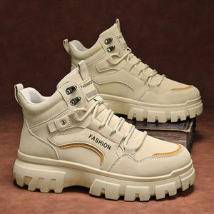 Zapatos de Senderismo para Hombre, Cómodos e Impermeables, con Punta Redonda, Parte Superior de Cuero Genuino, Entresuela de PU, Suela Vibram, para Exteriores, Todas las Temporadas - Product Image 4