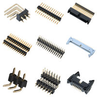 1.27mm 2.0mm 2.54mm 5.08mm Pin Header Baris Ganda 2.54 1x40 Pin Header 3pin 90 Derajat Pin Header Female